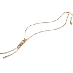 Mother-Of-Pearl Tile Double Lariat Necklace