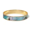 Peacock Feather Enamel Bangle