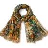 Persian Pictorial Textile Oversize Oblong Scarf
