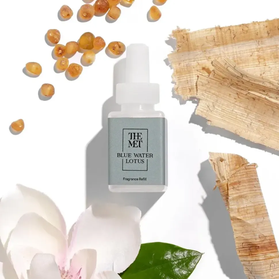 Pura Blue Water Lotus And Egyptian Sandalwood Fragrance Set With Diffuser