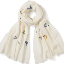 Qing Embroidered Butterflies Oblong Scarf
