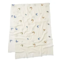 Qing Embroidered Butterflies Oblong Scarf