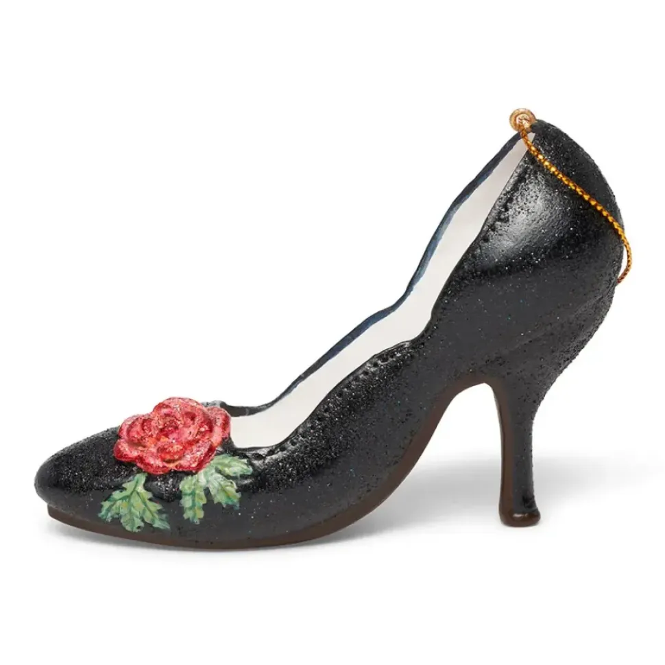 Red Bloom Pump Shoe Ornament