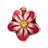 Red Poinsettia Glass Ornament