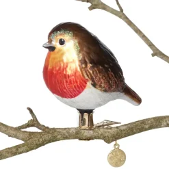 Robin Glass Ornament