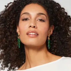Roman Malachite Chandelier Earrings