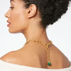 Roman Malachite Statement Necklace