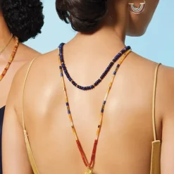 Royal Egyptian Beaded Lapis Necklace