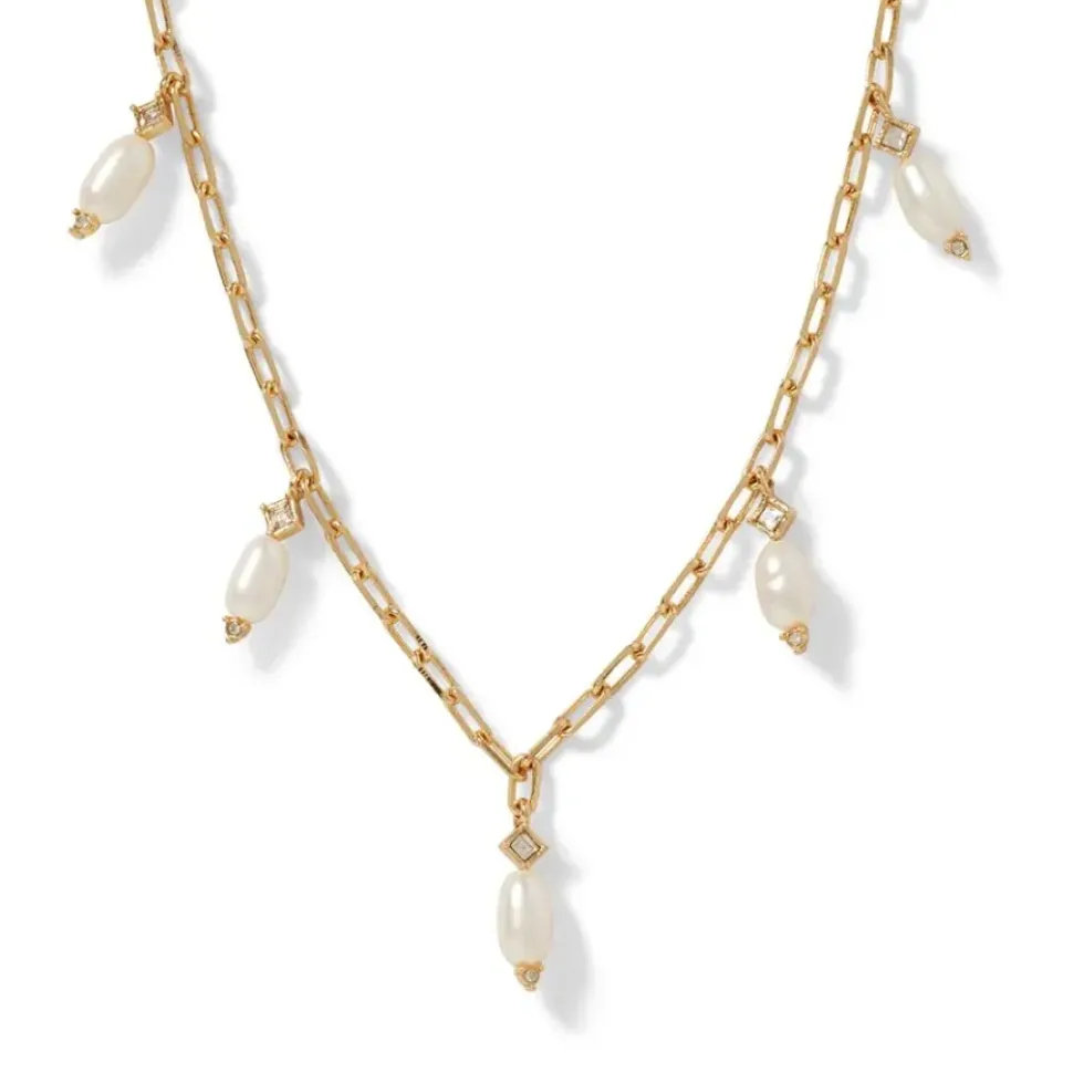 Royal Tudor Pearl And Chain Necklace