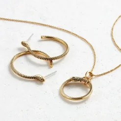 Serpentine Hoop Earrings