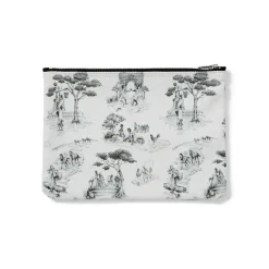 Sheila Bridges Harlem Toile De Jouy Canvas Zip Pouch
