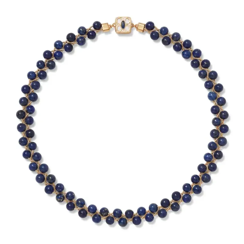 Spanish Baldric Lapis Braided Necklace