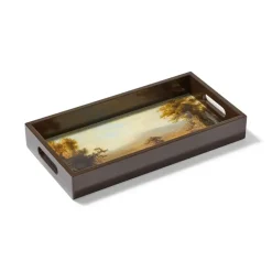 Sublime Landscapes Duncanson Cows Watering In A Stream Small Lacquer Tray