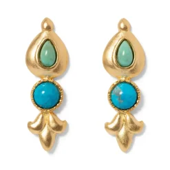 Tibetan Turquoise Drop Earrings