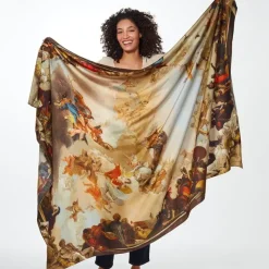 Tiepolo Allegory Of The Planets And Continents Oversize Unisex Oblong Silk Scarf