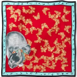 Toko Cat Silk Neckerchief