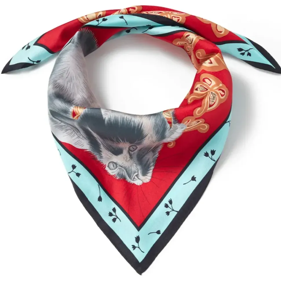 Toko Cat Silk Neckerchief