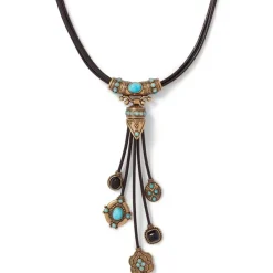 Turkmen Leather Statement Necklace