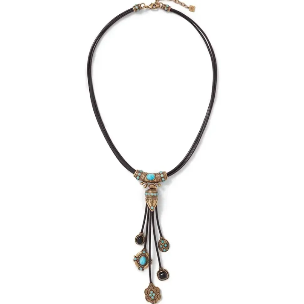 Turkmen Leather Statement Necklace