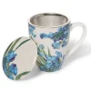 Van Gogh Irises Covered Mug With Tea Infuser