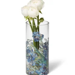 Van Gogh Irises Glass Vase