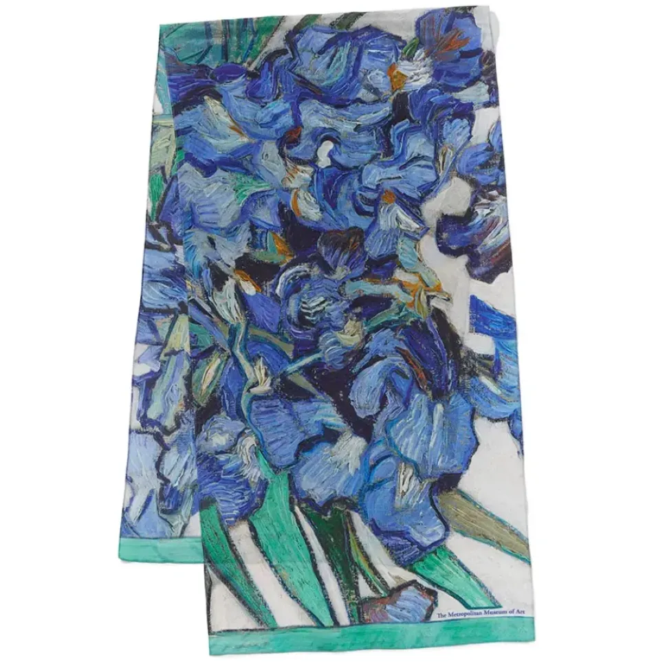 Van Gogh Irises Oblong Silk Scarf