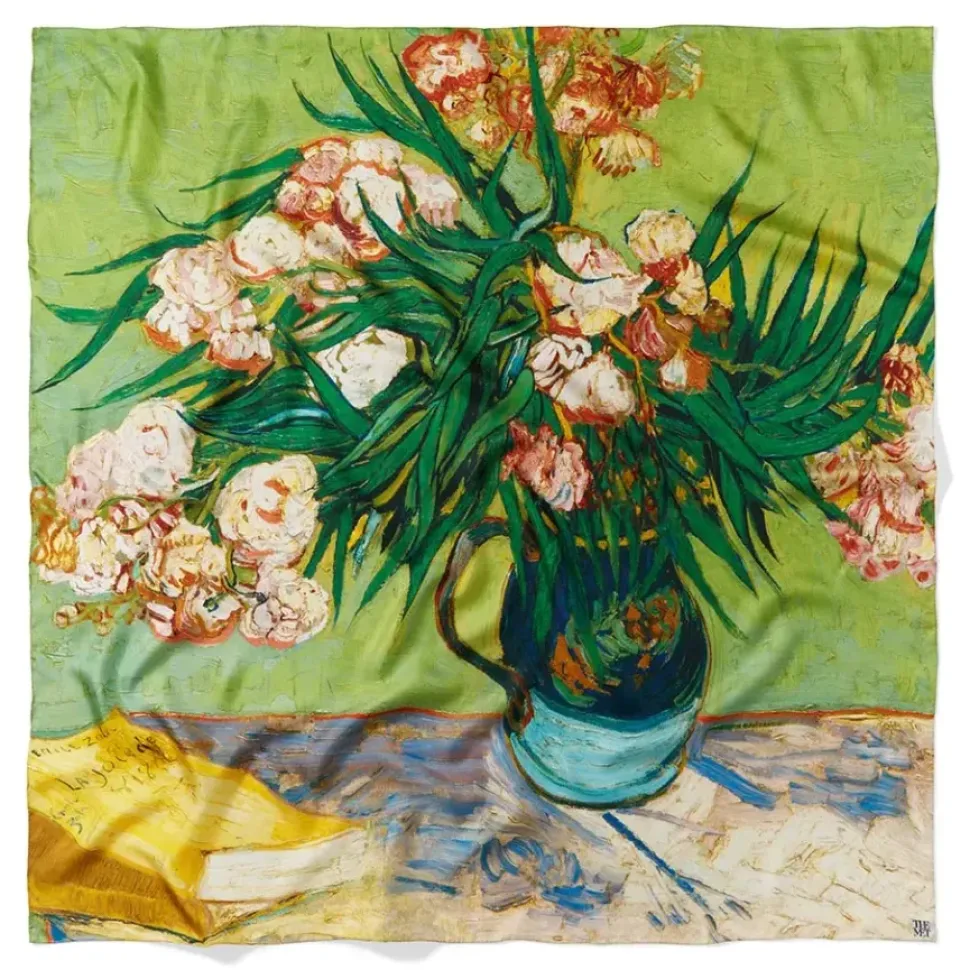 Van Gogh Oleanders Oversize Square Silk Scarf