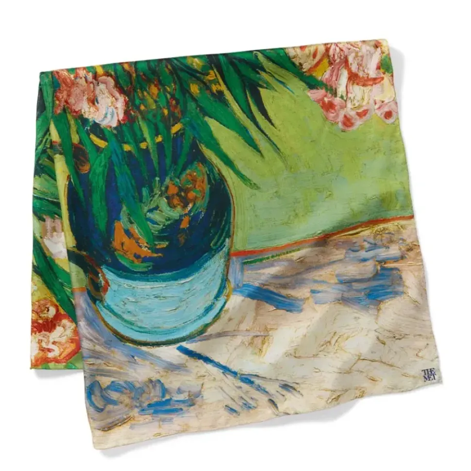 Van Gogh Oleanders Oversize Square Silk Scarf