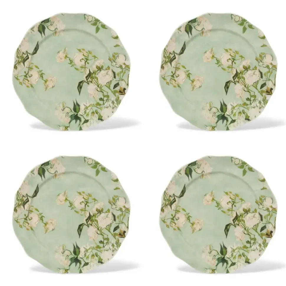 Van Gogh Roses Salad Plate