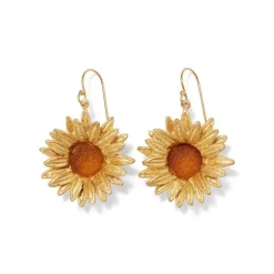 Van Gogh Sunflower Drop Earrings
