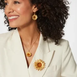 Van Gogh Sunflower Pendant Necklace