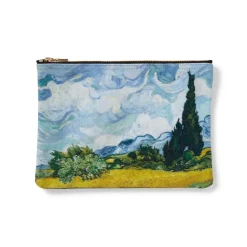 Van Gogh Wheat Field With Cypresses Zip Pouch
