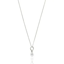 Venus Pearl Silver Pendant Necklace, White