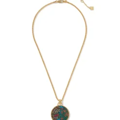 William Morris Blackthorn Enamel Pendant Necklace