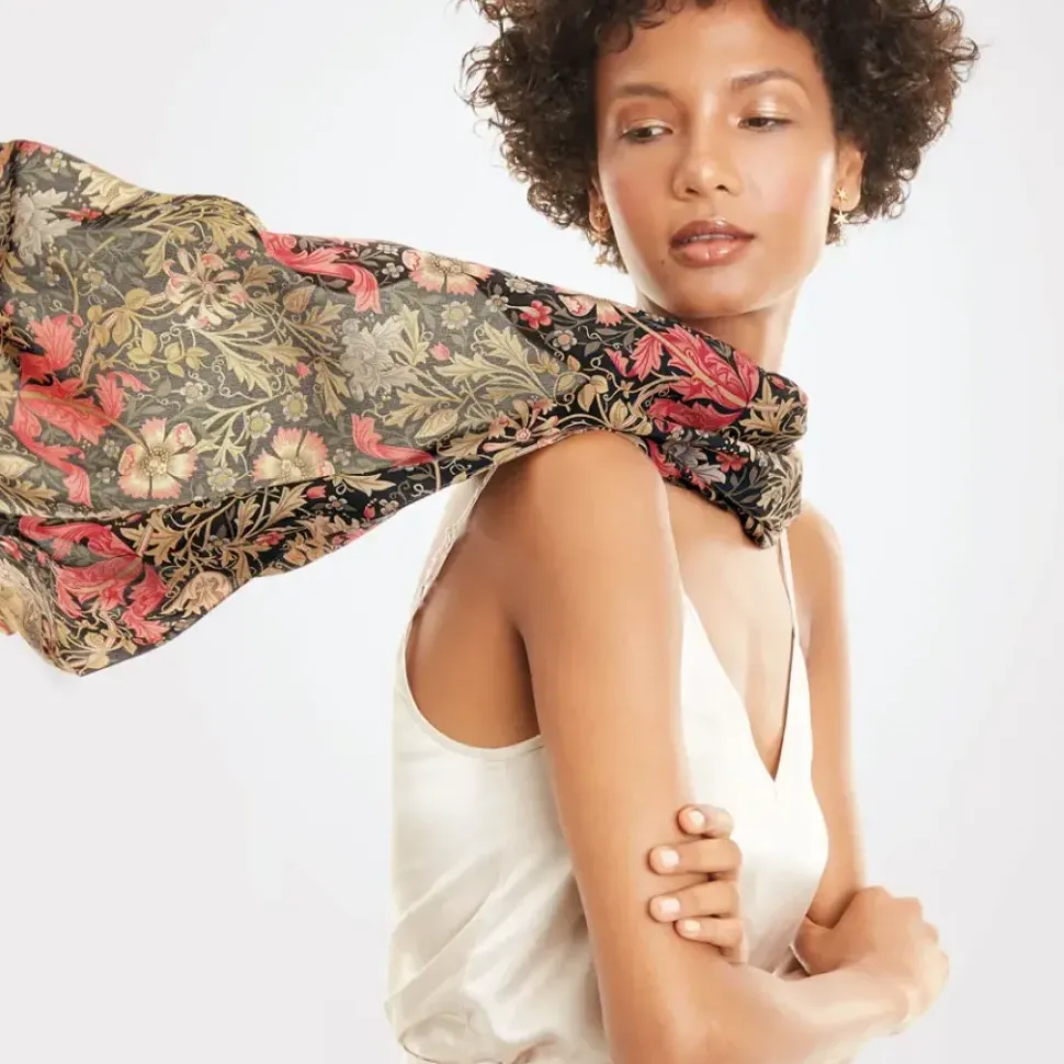 William Morris Compton Oblong Silk Scarf