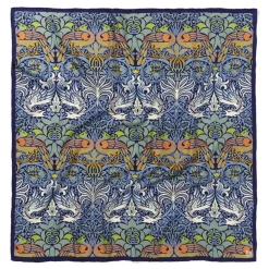 William Morris Peacock And Dragon Square Silk Scarf