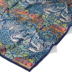 William Morris Peacock And Dragon Square Silk Scarf