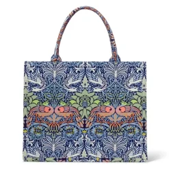 William Morris Peacock And Dragon Oversize Structured Tote