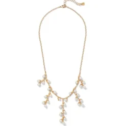 Willow Catkins Pearl Bib Necklace