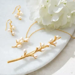 Willow Catkins Pearl Drop Earrings