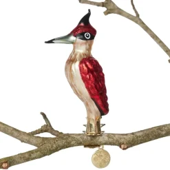 Woodpecker Glass Ornament