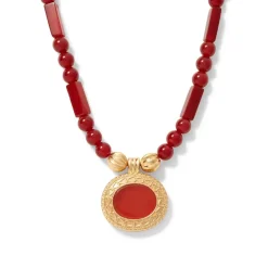 Classical Carnelian Pendant Necklace