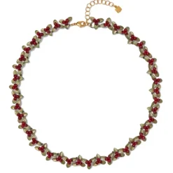Holly Berry Jade Statement Necklace