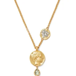 Mediterranean Coin Pendant Necklace