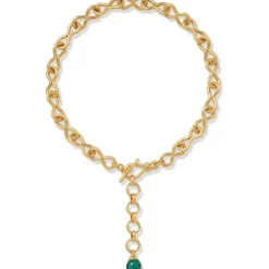 Roman Malachite Statement Necklace